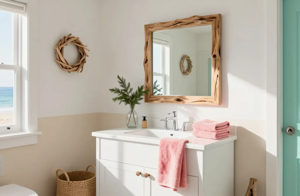 13 Coastal Bathroom Christmas Decorating Ideas: Coastal Charm in a Splash