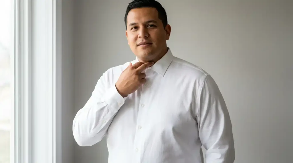 How to Dress for an Interview When You're a Bigger Guy 8 Buy Dress Shirts by Neck and Sleeve Size, Not S, M, or L