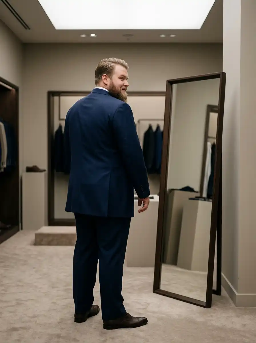 How to Shop for a Wedding Suit When You're Plus Size 9 Check that the jacket length covers your seat