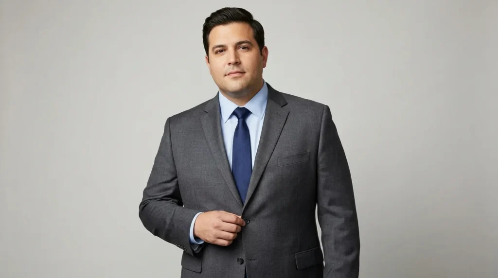 How to Dress for an Interview When You're a Bigger Guy 5 Choose a Single-Breasted Jacket With Two Buttons