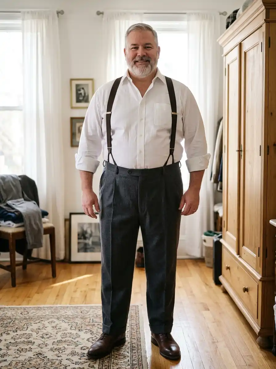 How to Shop for a Wedding Suit When You're Plus Size 10 Choose trousers with a mid or high rise
