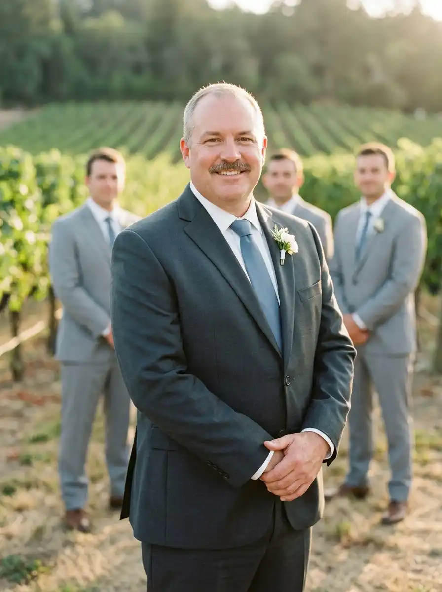 How to Pick the Right Suit Color as a Bigger Groom 8 Decide Whether Your Groomsmen Will Match You or Set You Apart