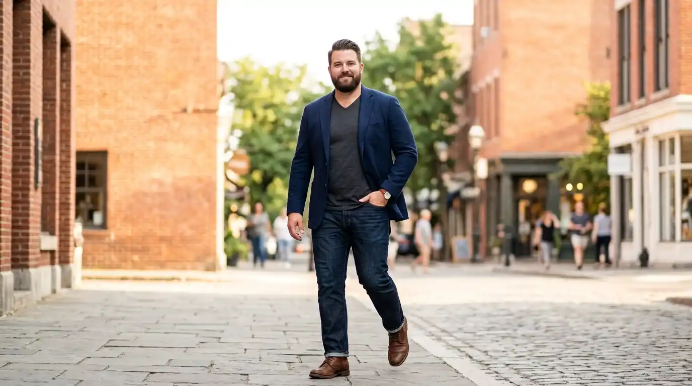 How to Dress Broad Shoulders as a Plus Size Man Without Looking Boxy
