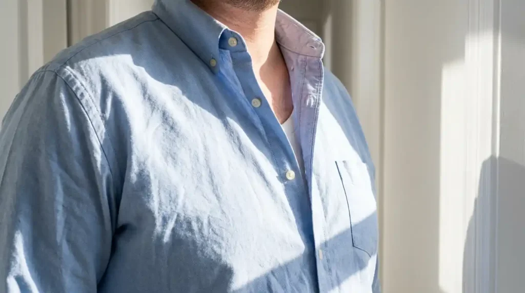 How to Dress Broad Shoulders as a Plus Size Man Without Looking Boxy 5 Pick V-Necks and Open Collars to Narrow the Top