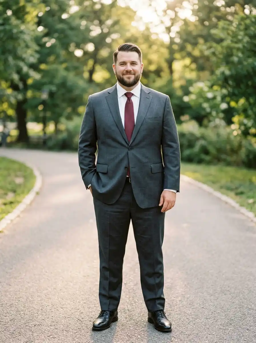 How to Shop for a Wedding Suit When You're Plus Size 6 Pick a dark, solid color that looks good in photos