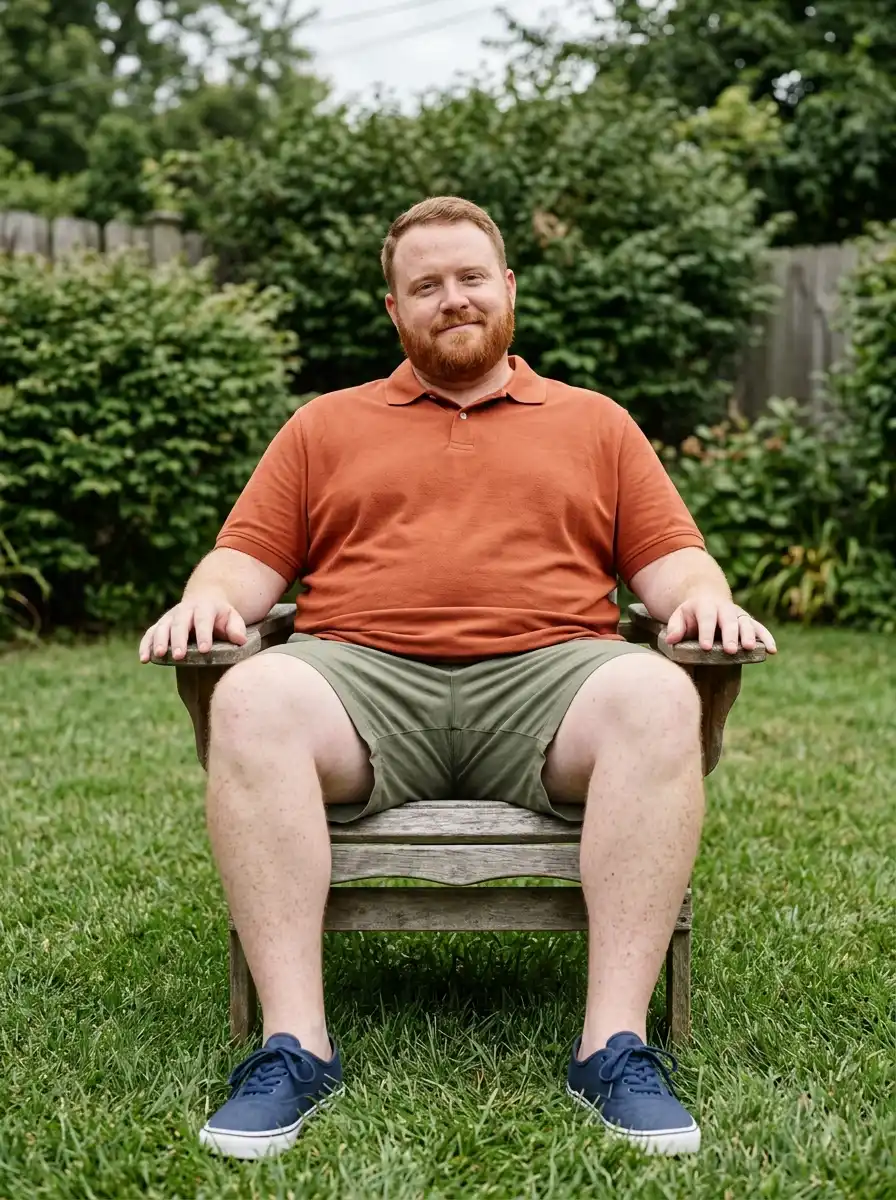 How to Dress for a Backyard Barbecue as a Bigger Guy 4 Sit in your lowest chair for 2 full minutes to test the shorts