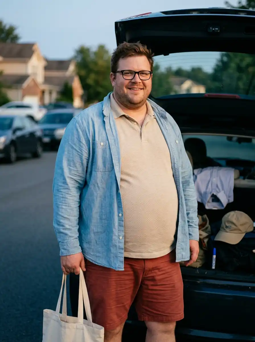 How to Dress for a Backyard Barbecue as a Bigger Guy 10 Stash a stain pen, spare shirt and light overshirt in the car