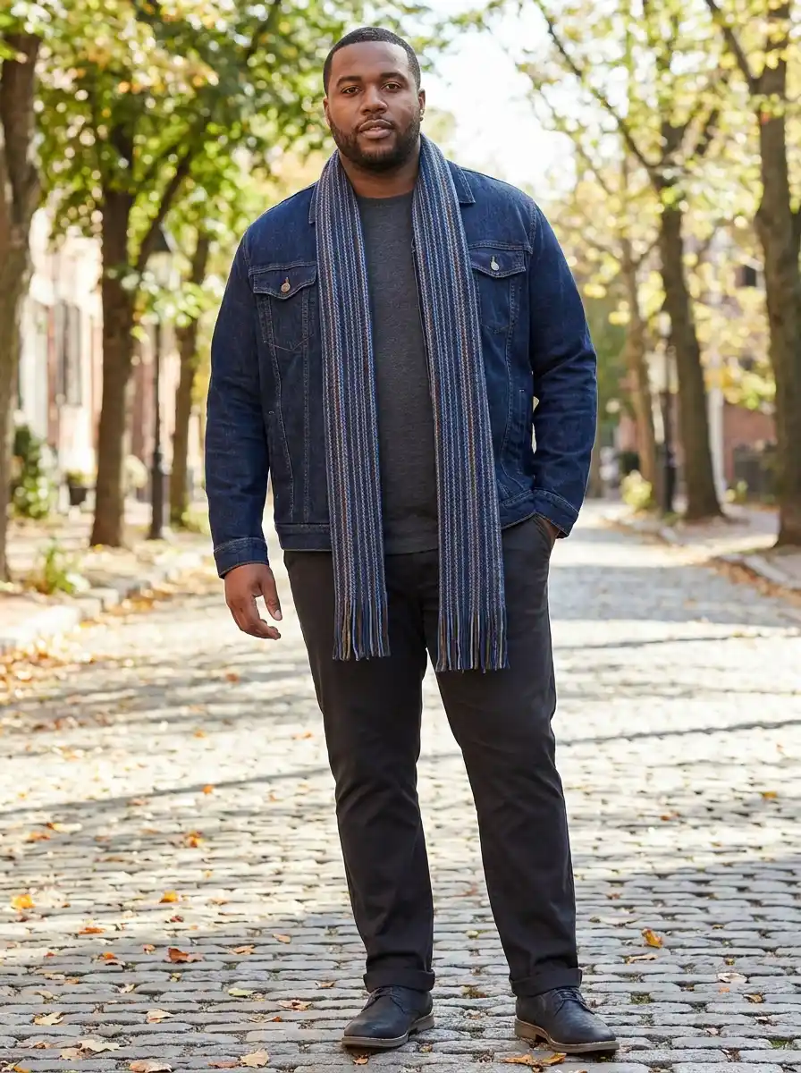 How to Transition Your Outfits from Summer to Fall as a Big Guy 9 Use vertical lines to lengthen the frame