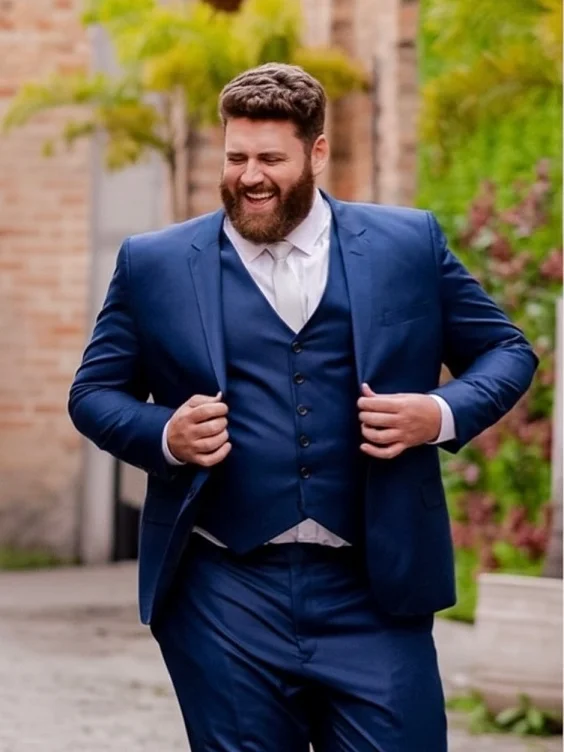 Royal Blue Three Piece Where the Waistcoat Does the Heavy Lifting