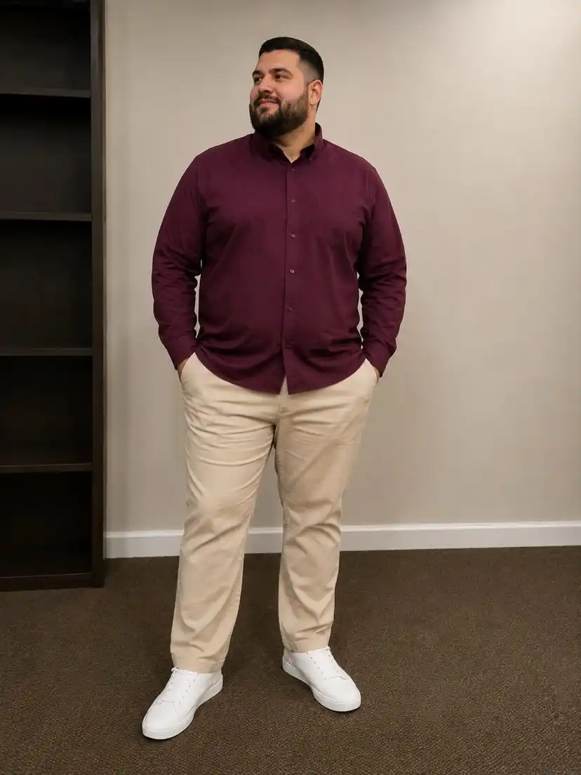 office outfits for bigger men