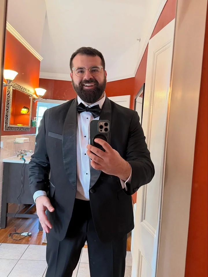 Shawl Lapel Tuxedo That Frames the Chest Instead of the Middle